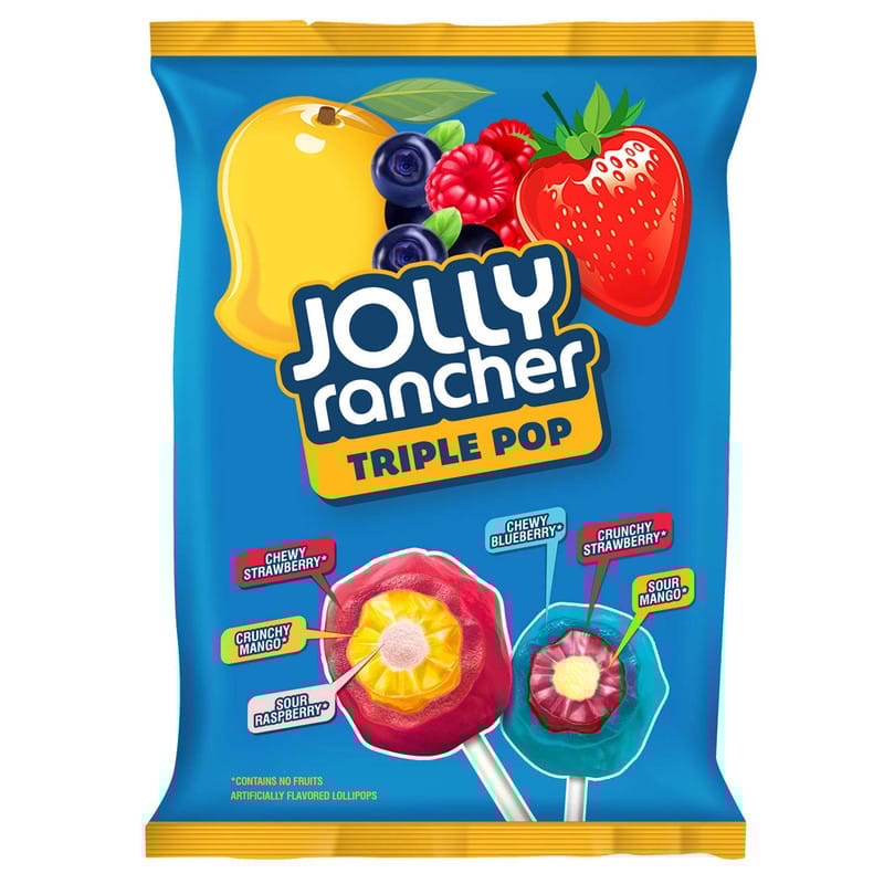 Jolly Rancher Triple Layer Lollipop Assorted - 305G