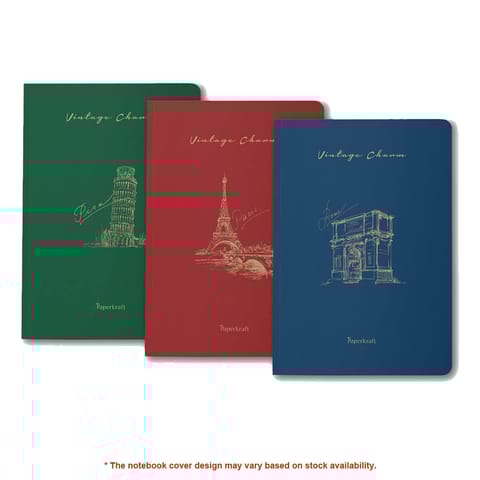 Paperkarft, Karaft Cover, Colour Kraft with City Theme, Unruled, 176 pages - 210mm x 148mm (Pack of 1)