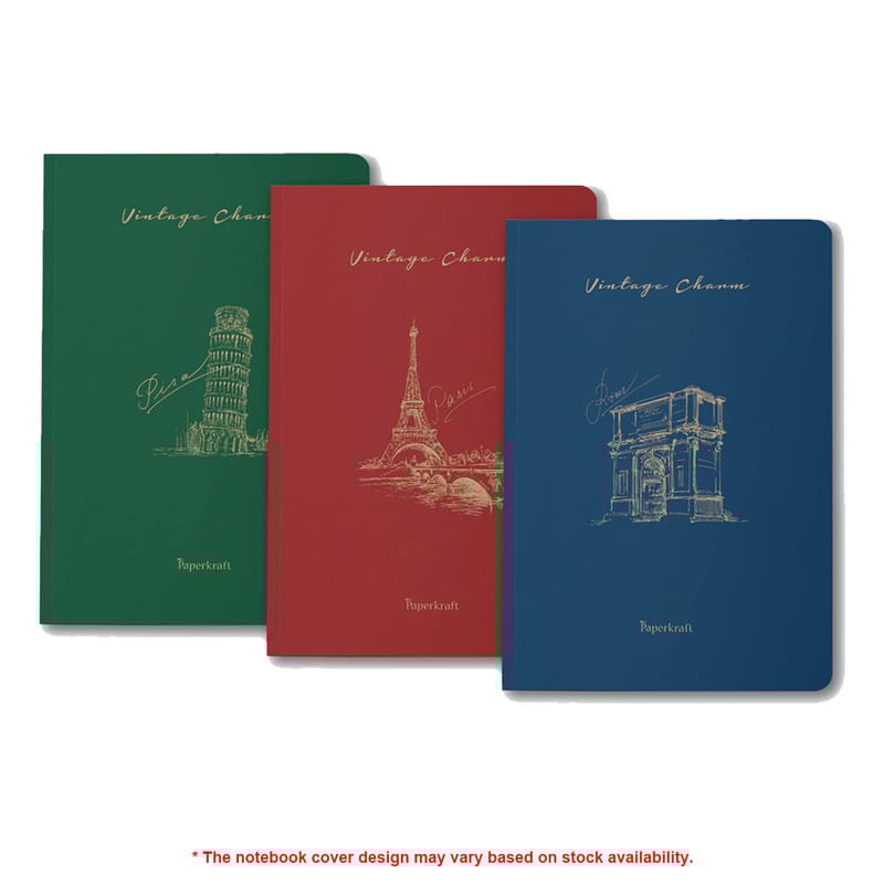 Paperkarft, Karaft Cover, Colour Kraft with City Theme, Unruled, 176 pages - 210mm x 148mm (Pack of 1)