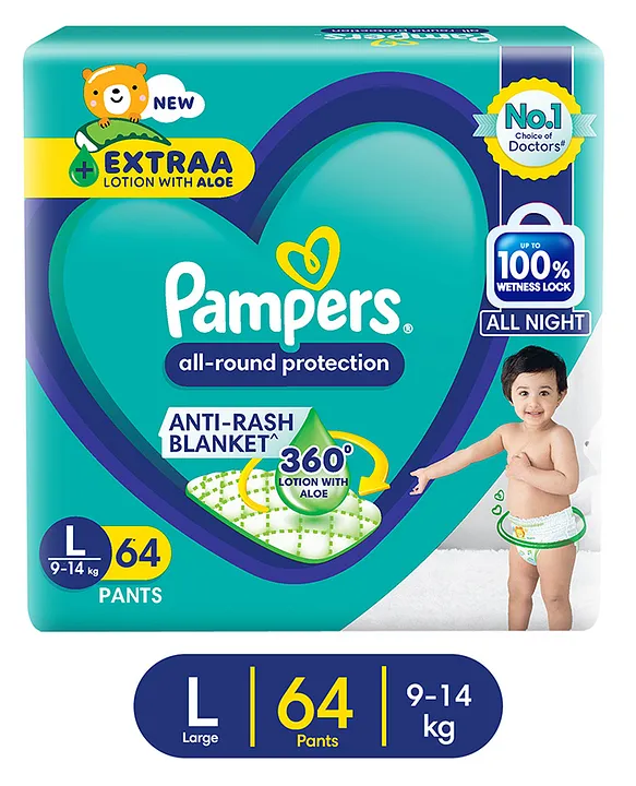 Pampers Pant Style Diapers Large - 64 Pieces