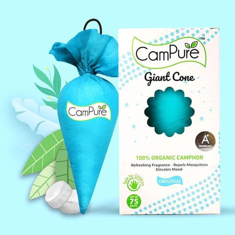 CamPure Giant Cone - Original Air Freshener For Car, Wardrobe, Office Cabin, Drawers, Travel Bag & Bathroom - 150g