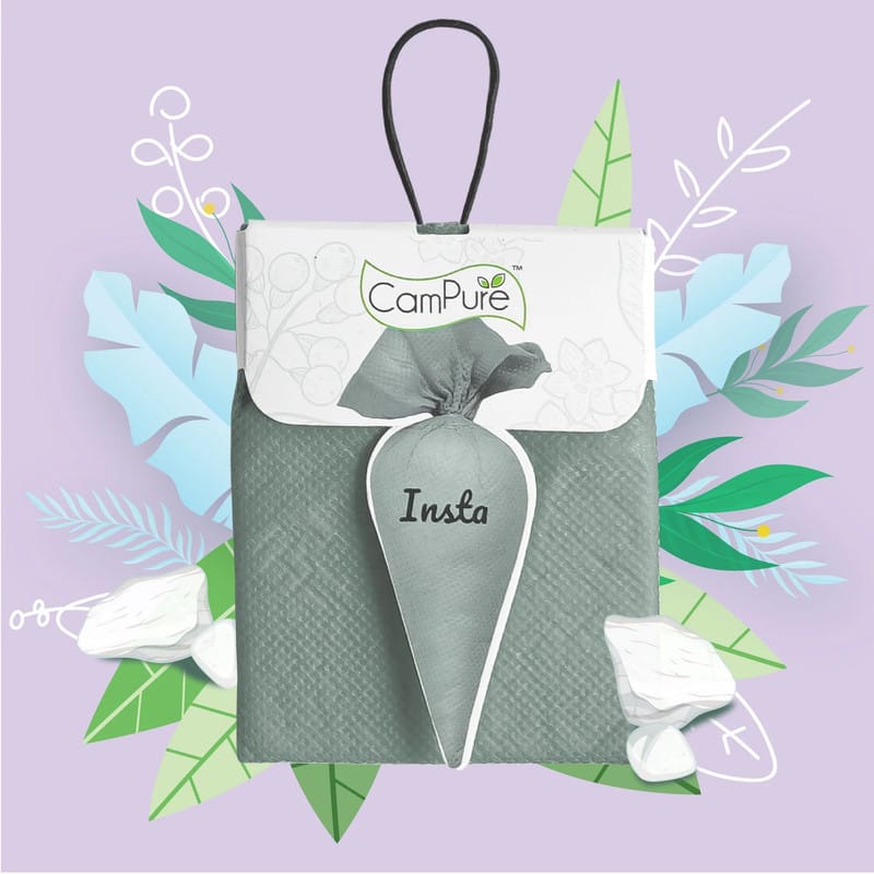 CamPure Insta Cone - Bhimseni Air Freshener For Car, Wardrobe, Office Cabin, Drawers, Travel Bag & Bathroom - 30g