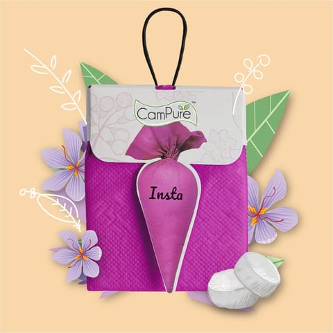 CamPure Insta Cone - Lavender Air Freshener For Car, Wardrobe, Office Cabin, Drawers, Travel Bag & Bathroom - 30g