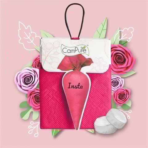 CamPure Insta Cone - Rose Air Freshener For Car, Wardrobe, Office Cabin, Drawers, Travel Bag & Bathroom - 30g