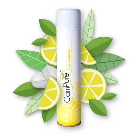 CamPure Camphor Air Purifier Lemon Long Lasting Fragrance For Home & Office No Dangerous Chemicals Safe Around Children 250ml
