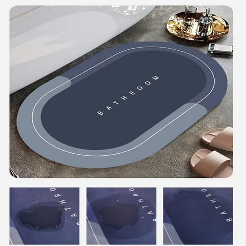 Non-slip Water Absorbent Bathroom Mat (Random Colour)