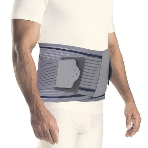 AGARO Contoured Lumbar Sacral Belt, Lower Back Pain Osteoporosis Slip Disc Care, For Women & Men, Grey