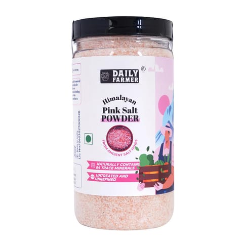 Daily Farmer Himalayan Pink Rock Salt Powder Dark Pink Salt, Gourmet-Grade, Untreated and Unrefined, Mineral Rich, Additive Free, Sendha Namak - 150g