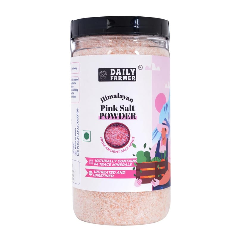 Daily Farmer Himalayan Pink Rock Salt Powder Dark Pink Salt, Gourmet-Grade, Untreated and Unrefined, Mineral Rich, Additive Free, Sendha Namak - 150g