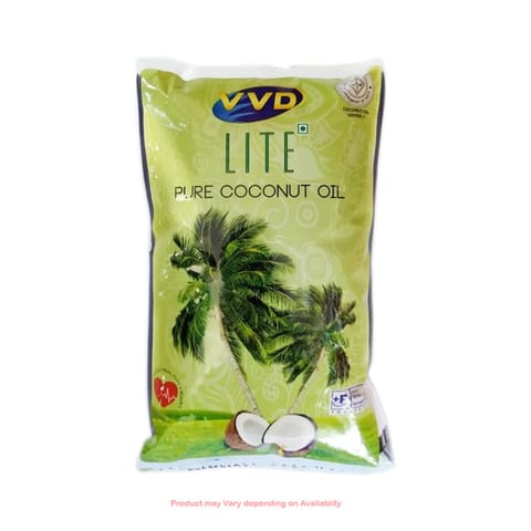VVD Lite Coconut Oil Pure, Light & Non-Sticky Coconut Oil for Hair & Skin - Pouch