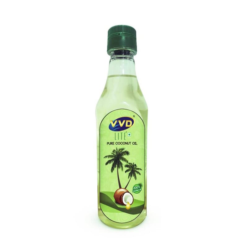 VVD Lite Coconut Oil Pure, Light & Non-Sticky Coconut Oil for Hair & Skin - Bottle
