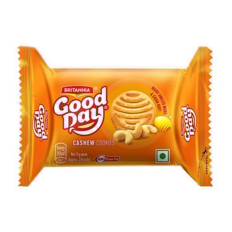 Britannia Good Day Cashew Almond Cookies - Crunchy, Ready To Eat - 30g