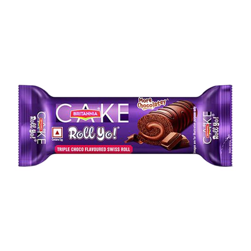 Britannia Cake Roll Yo! Triple Choco Swiss Roll - More Chocolatey - 24g