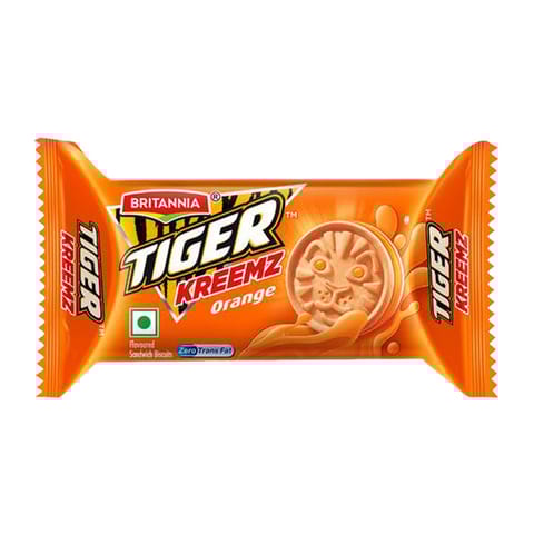 Britannia Tiger Kreemz Orange Flavoured Sandwich Biscuits - 30g