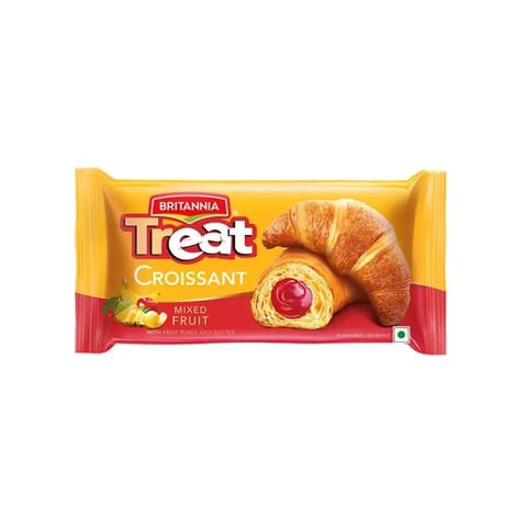 Britannia Treat Croissant with Mixed Fruit Creme Filling - 45g