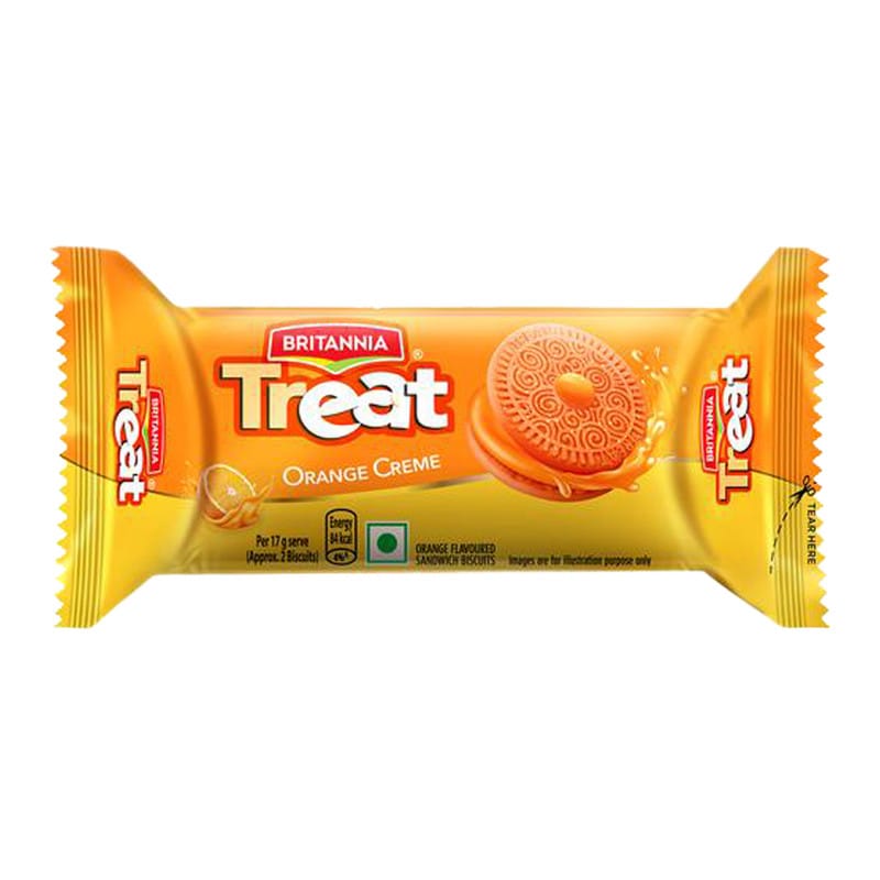 Britannia Treat O'som Orange Cream Biscuit - 50g