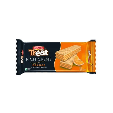 Britannia Treat Rich Creme Orange Flavoured Wafers - 55g