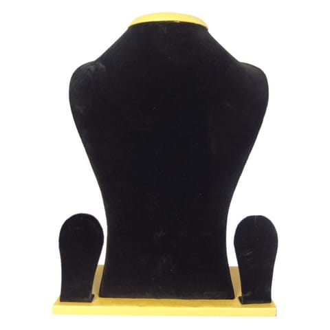 Bloomkart 12 inch Jewelery Stand Wooden Jewelry Necklace Earring Display - Black
