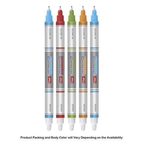 Flair Inky Fountain Pen Eraser DX Write, Erase and Rewrite For School, Office, Home