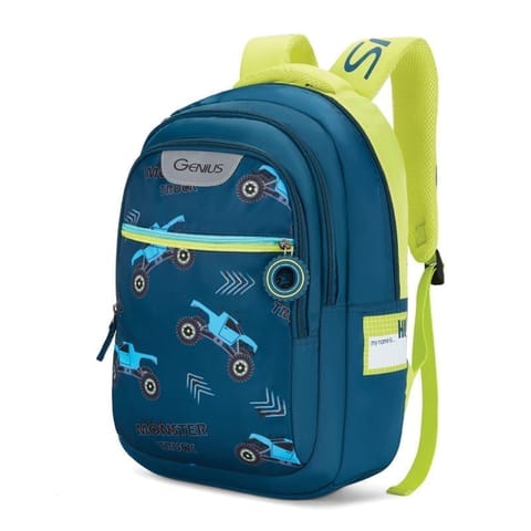 Genius By Safari 27 ltr 17 Inch Roadster, 3 Compartment, File Holder, Name Tag, Zippered Hidden Pocket Printed School Bag for Boys & Girls, College Backpack, Office Bag, Travel Bag