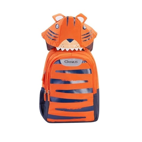 Genius By Safari 23 ltr Wildcat Hoodie, 3 Compartment, File Holder, Name Tag, Zippered Hidden Pocket Printed School Bag for Boys & Girls, College Backpack, Office Bag, Travel Bag