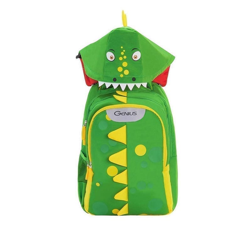 Genius By Safari 23 ltr Croc Hoodie, 3 Compartment, File Holder, Name Tag, Zippered Hidden Pocket Printed School Bag for Boys & Girls, College Backpack, Office Bag, Travel Bag