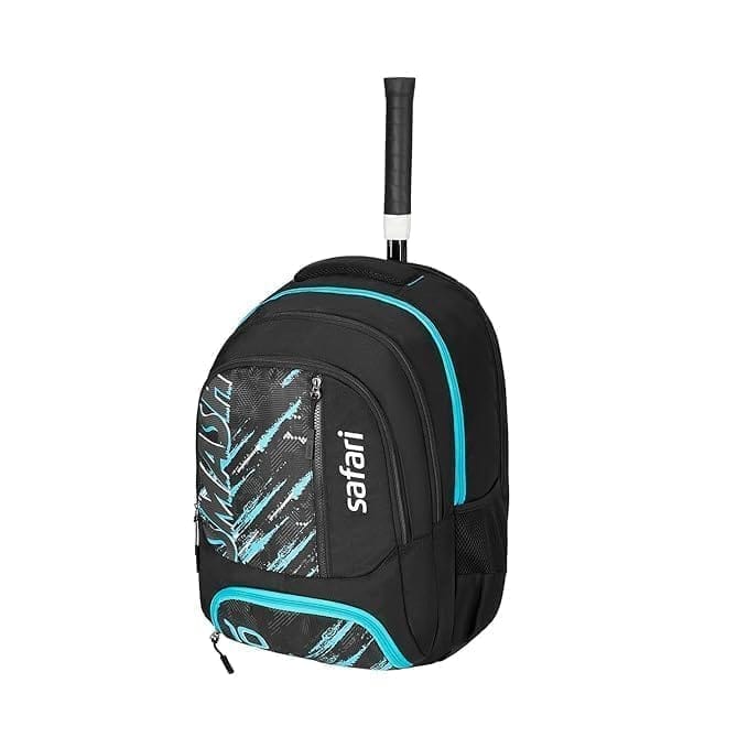 Safari 37 ltr Champion Series Smash, 4 Compartment, Armour Base, Front Pocket, Anti-Theft Compartment, Improved Back & Shoulder Strap Stitching, Racquet Holder, Rain Cover Printed School Bag for Boys & Girls, College Backpack, Office Bag, Travel Bag