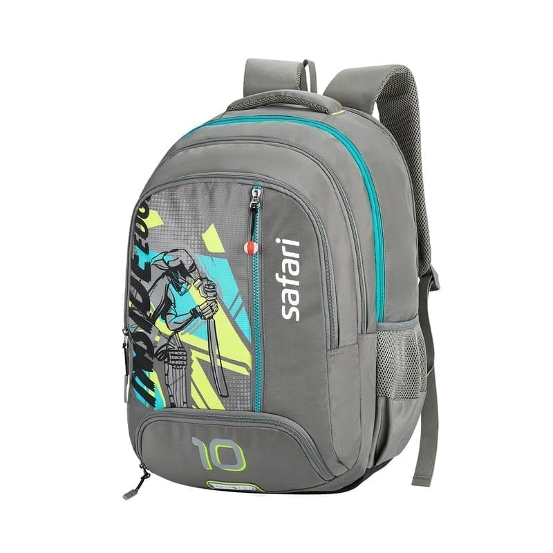 Safari 37 ltr Champion Series Captain, 4 Compartment, Armour Base, Front Pocket, Anti-Theft Compartment, Improved Back & Shoulder Strap Stitching, Bat Holder, Rain Cover Printed School Bag for Boys & Girls, College Backpack, Office Bag, Travel Bag