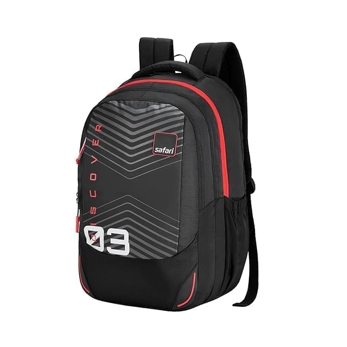 Safari 43 ltr Back To School Quadro 3, 4 Compartment, Armour Base, Front Pocket, Anti-Theft Compartment, Improved Back & Shoulder Strap Stitching Printed School Bag for Boys & Girls, College Backpack, Office Bag, Travel Bag