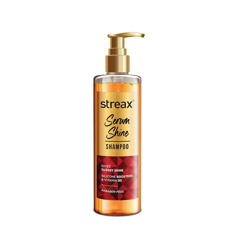 Streax Serum Shine Shampoo, Glossy Shine, Silicone Booster