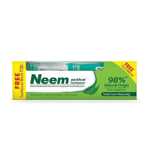 Neem Active Toothpaste 98% Natural Origin - 200g+Tooth Brush