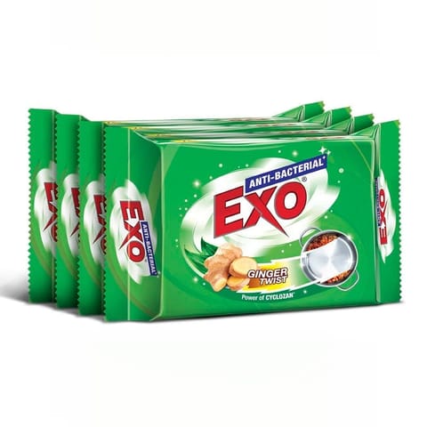 Exo Ultra-Clean Dish Washing and Superior Hygiene Ginger Bar 130g (3+1)
