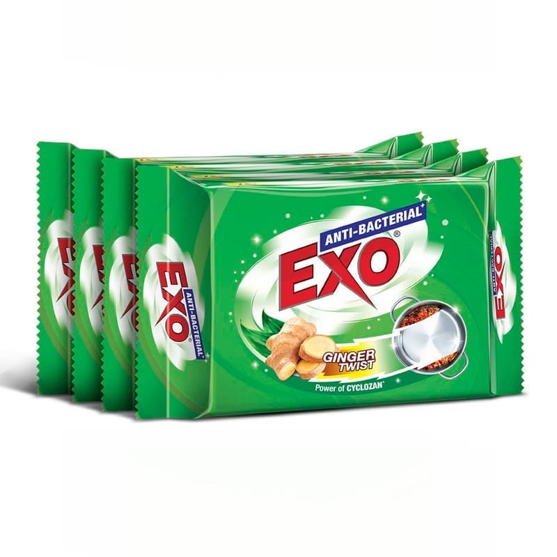 Exo Ultra-Clean Dish Washing and Superior Hygiene Ginger Bar 130g (3+1)