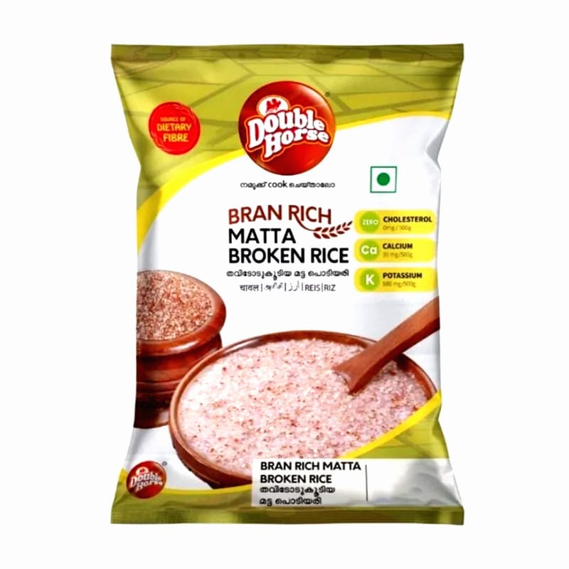 Double Horse Bran Rich Matta Broken Fine - 500g