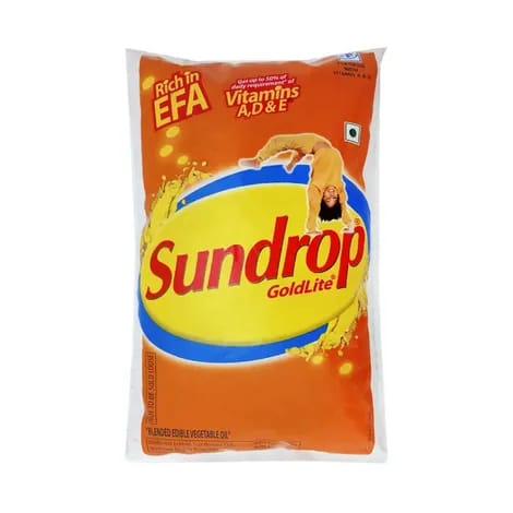 Sundrop Goldlite SNCRN Oil 1 Ltr Pouch