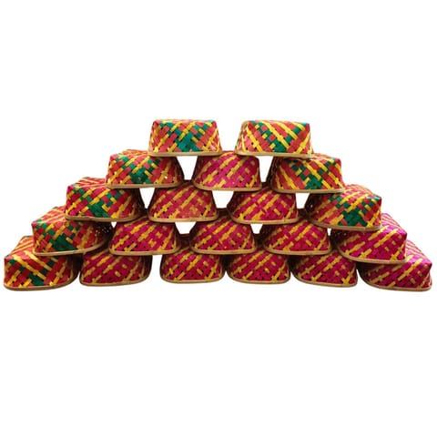 Madurai Bamboo Square Basket without handle 8 inch Pack of 20