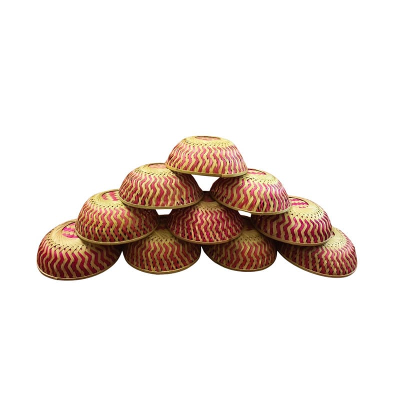 Madurai Bamboo Round Basket 9 inch Pack of 10