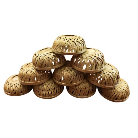 Madurai Bamboo Mini Basket 4 inch Pack of 10